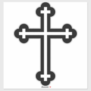 Christliches Schwarzes Kreuz Aufkleber