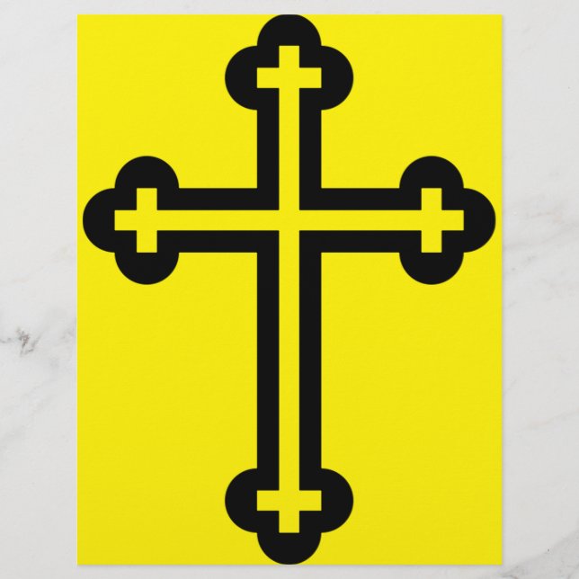 Christliches Schwarzes Kreuz Flyer (Vorne)