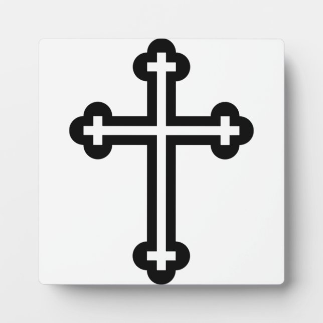Christliches Schwarzes Kreuz Fotoplatte (Vorderseite)