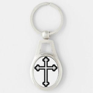 Christliches Schwarzes Kreuz Schlüsselanhänger
