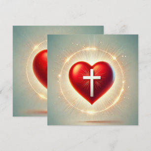 Christliches Scrapbook, druckbar, lebendig, rotes  Einladung