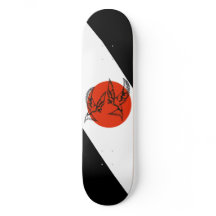 Christliches Skateboard Schwalben im Sonnenunterga