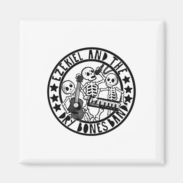 Christliches Skelett Ezekiel und Bibel der Trocken Magnet (Vorne)