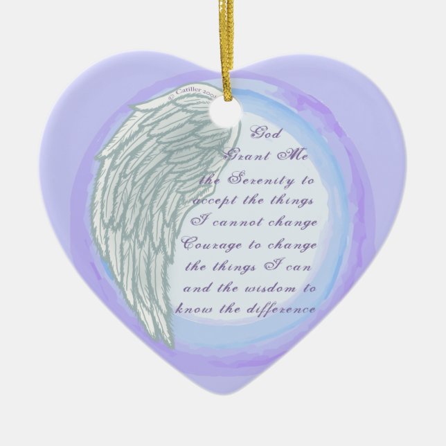 Christliches Stille Gebet Wing Keramik Ornament (Vorne)