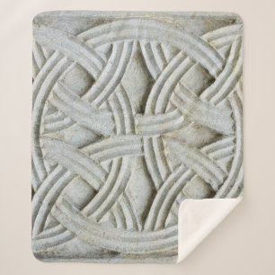 Christliches Stone Carving Altes Muster Sherpadecke