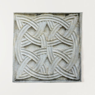 Christliches Stone Carving Altes Muster Wandteppich
