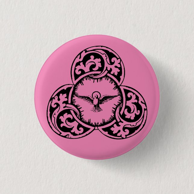 Christliches Symbol der Heiligen Geisttaube Button (Vorderseite)