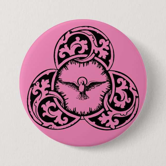 Christliches Symbol der Heiligen Geisttaube Button (Vorderseite)