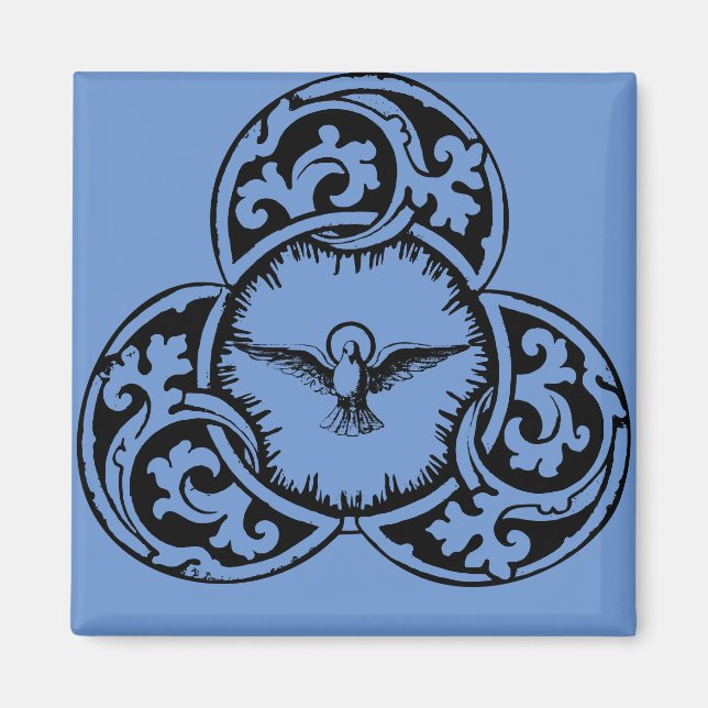 Christliches Symbol der Heiligen Geisttaube Magnet (Vorne)