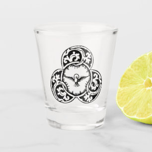 Christliches Symbol der Heiligen Geisttaube Schnapsglas