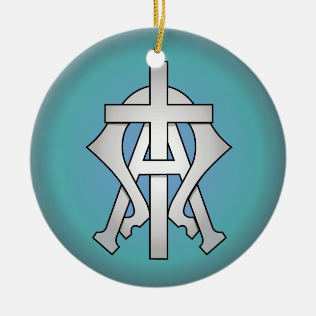 Christliches Symbol Keramik Ornament (Vorne)