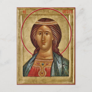 Christliches Symbol von St. Barbara Orthodox Postkarte