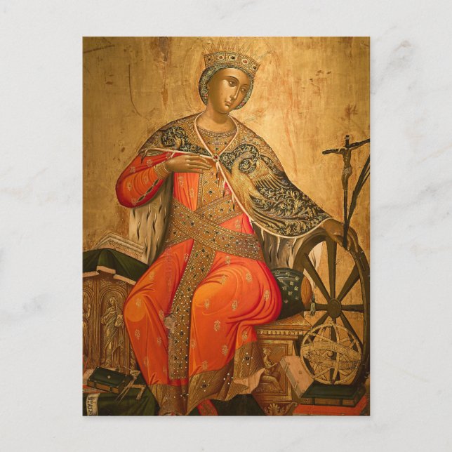 Christliches Symbol von St. Catherine Orthodox Postkarte (Vorderseite)