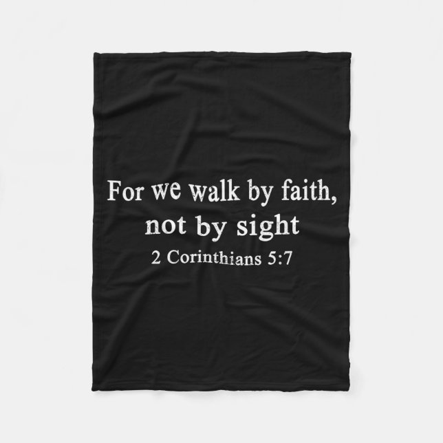 Christliches T-Shirt Gehe im Glauben und nicht im  Fleecedecke (Vorderseite)