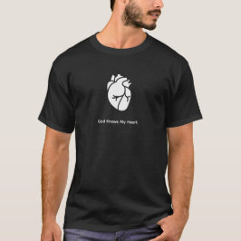Christliches T-Shirt 'Gott kennt mein Herz'