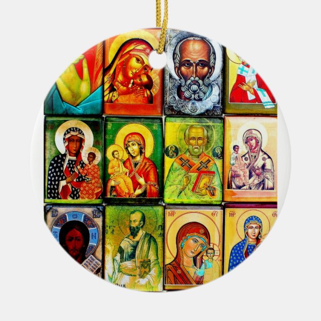 Christliches Thema-religiöse Verzierung Keramik Ornament (Vorne)