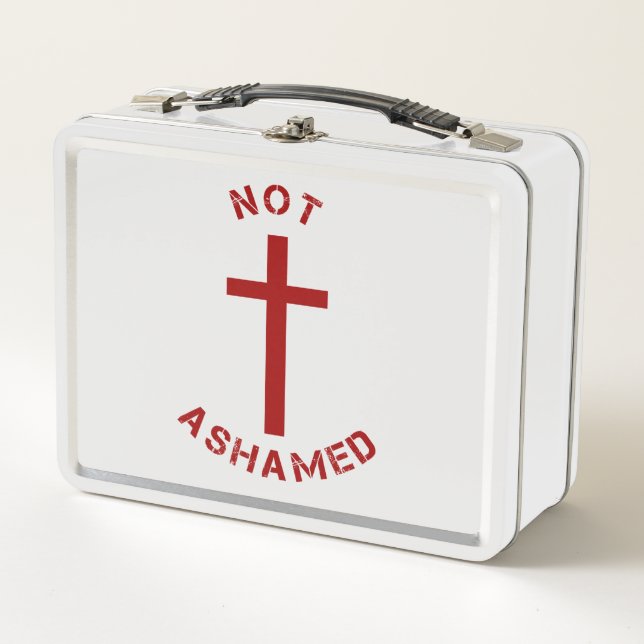 Christliches und nicht beschämendes Rotes Kreuz un Metall Lunch Box (Vorderseite)