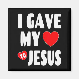 Christliches Valentins-Shirt - Ich gab mein Herz J Magnet