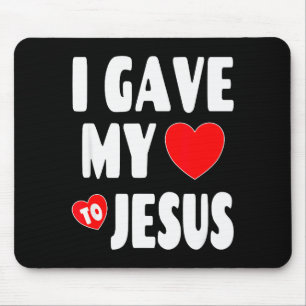 Christliches Valentins-Shirt - Ich gab mein Herz J Mousepad