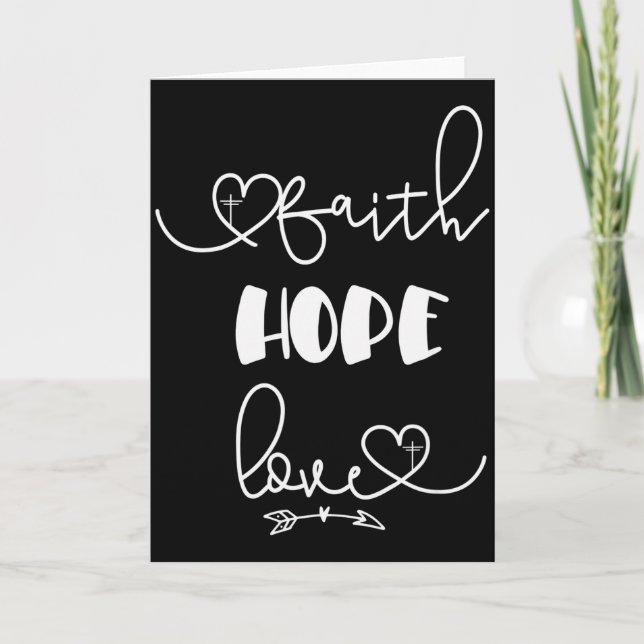 Christliches Valentinsgeschenk Rustikaler Glaube H Karte (Vorderseite)