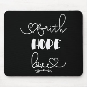 Christliches Valentinsgeschenk Rustikaler Glaube H Mousepad