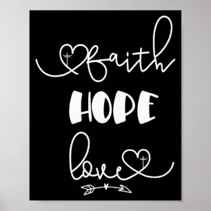 Christliches Valentinsgeschenk Rustikaler Glaube H Poster