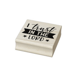 Christliches Vertrauen der religiösen Bibel in den Gummistempel