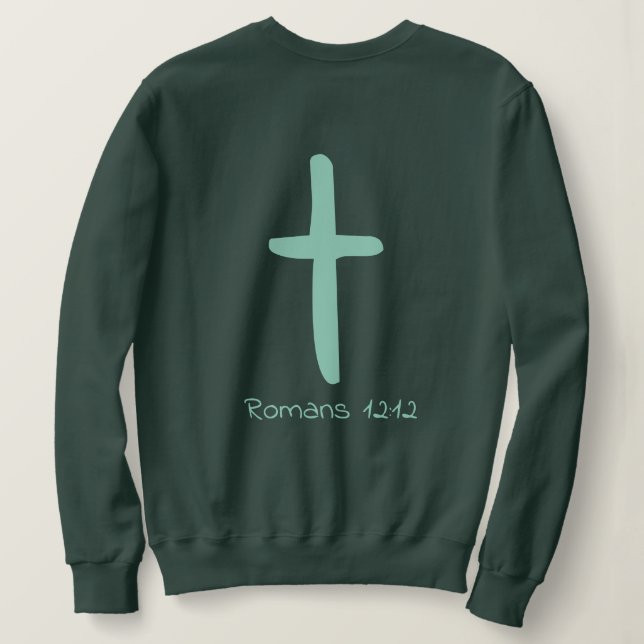 Christliches Vertrauen Sein Timing Sweatshirt (Design Rückseite)