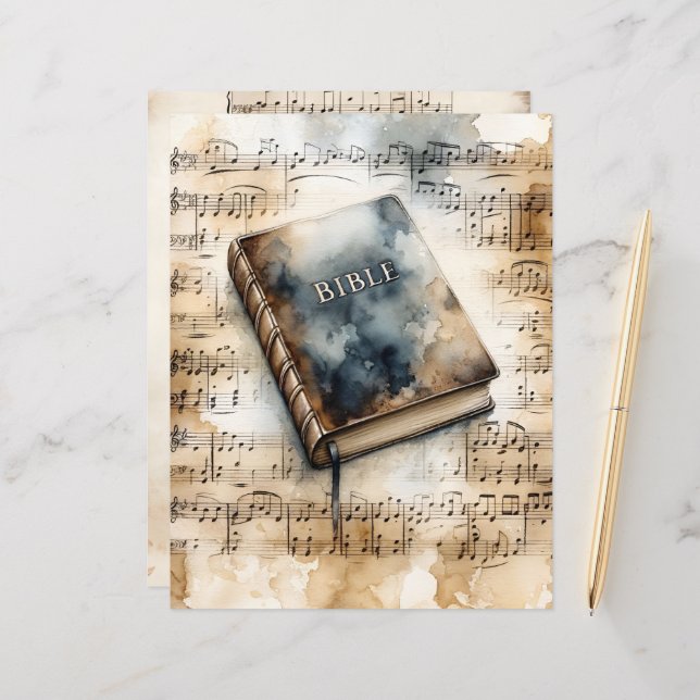 Christliches Vintages Scrapbook (Vorderseite/Rückseite Beispiel)