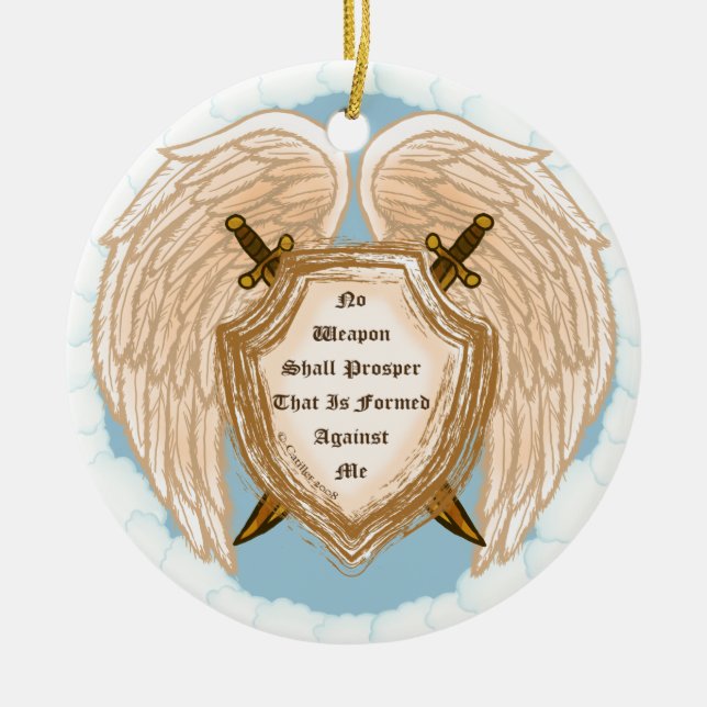Christliches Waffenverbot soll Prosper-Ornament Keramikornament (Vorne)