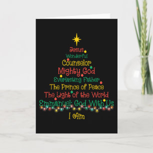 Christliches Weihnachten Jesus Bibel Namen Xmas Ba Karte