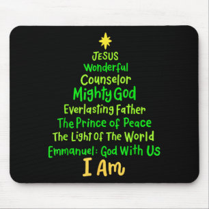 Christliches Weihnachten Jesus Bibel Namen Xmas Ba Mousepad