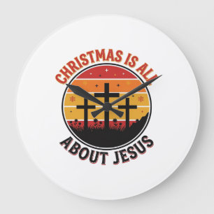 Christliches Weihnachten Jesus Sonnenuntergang Kre Große Wanduhr