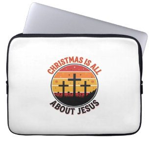 Christliches Weihnachten Jesus Sonnenuntergang Kre Laptopschutzhülle