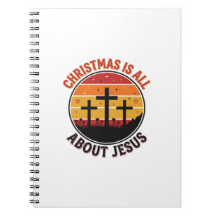 Christliches Weihnachten Jesus Sonnenuntergang Kre Notizblock