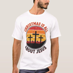 Christliches Weihnachten Jesus Sonnenuntergang Kre T-Shirt