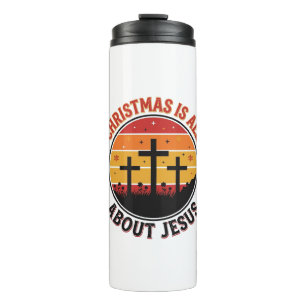 Christliches Weihnachten Jesus Sonnenuntergang Kre Thermosbecher