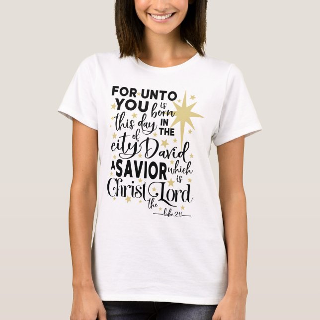 Christliches Weihnachtsbibelangebot Zitat religiös T-Shirt (Vorderseite)