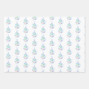 Christliches Weihnachtswackelpapier Geschenkpapier Set