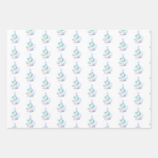 Christliches Weihnachtswackelpapier Geschenkpapier Set