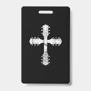 christliches Worship-Team Gitarre Kreuz Ausweis