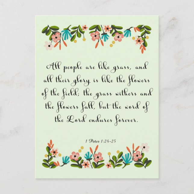 Christliches Zitat Art - Jeremiah 24:6 Postkarte (Vorderseite)