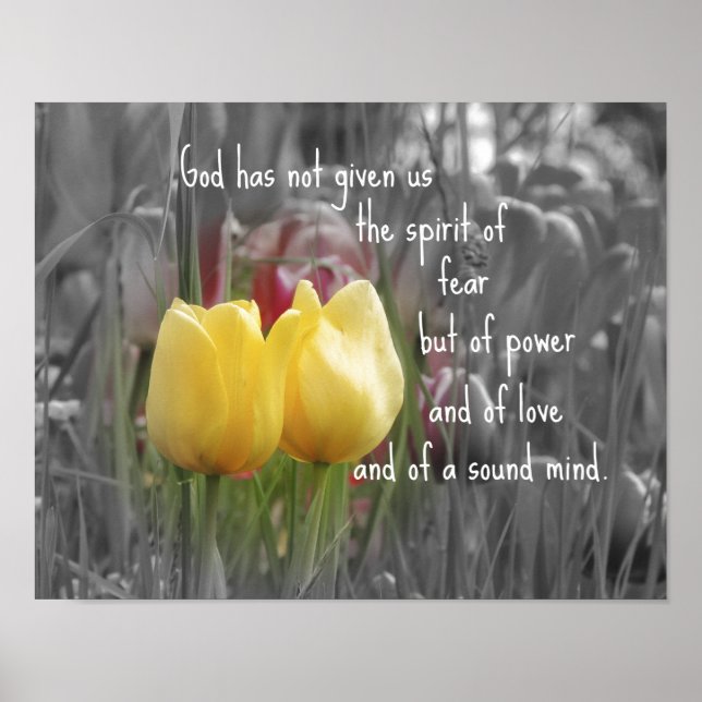 Christliches Zitat aus der Bibel Poster (Vorne)