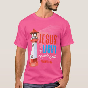 Christliches Zitat - Jesus ist mein Licht - Psalm T-Shirt