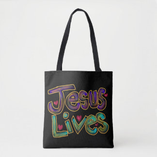 Christliches Zitat 'Jesus lebt' Benutzerdefinierte Tasche