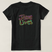 christliches Zitat "Jesus lebt" Ladys Black
