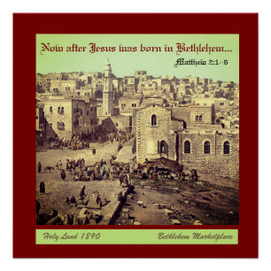 Christliches Zitat Jesus Vintage Heiliges Land Fot Poster