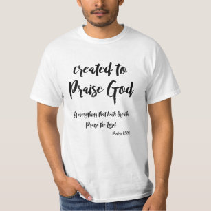 Christliches Zitat mit Bibel-Vers: Geschaffen zu T-Shirt