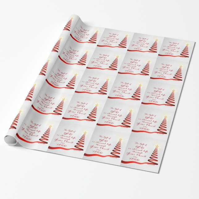 Christliches Zitat-Römer-6:23 /Wrapping Papier Geschenkpapier (Ungerollt)