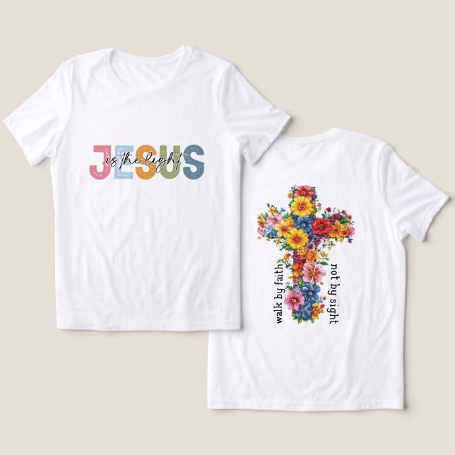 Christliches Zitat Tri-Blend Shirt (Design Vorderseite & Rückseite)